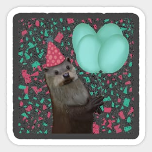 Cute Bday Otter Sticker